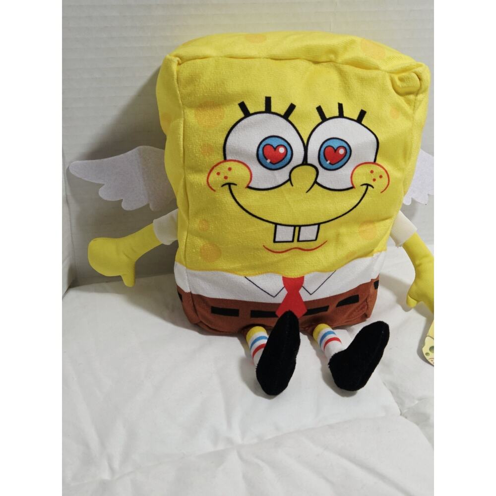 Nickelodeon SpongeBob SquarePants CUPID Angel Valentines 10” Plush Retired - Picture 9 of 10